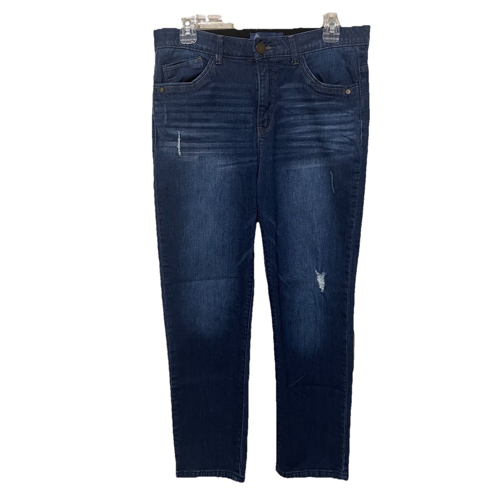 Democracy Jeans‎ Womens 10 Skinny Stretch Ab Solution control Denim Dark Wash